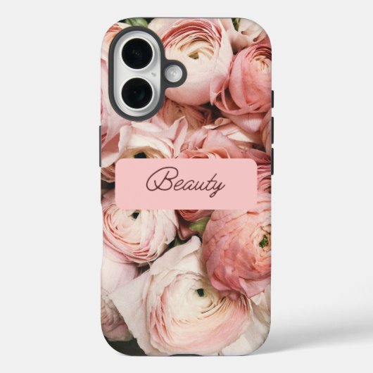ロマンティックピンクの芍薬のiPhone 16 / iPadケース Case-Mate iPhoneケース (裏面)