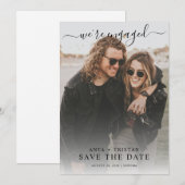 ロマンティックフォトウェディング セーブ・ザ・デート 招待状 (正面/裏面)