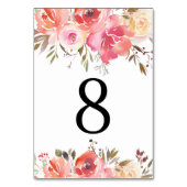 ロマンティックフローラテ結婚ーブルカードのテーブル番号 テーブルナンバー (正面)