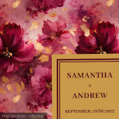 ロマンティックブルゴーニュ赤面金ゴールド結婚ズ紙ナプキンス