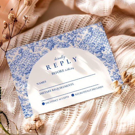 ロマンティックブルーガーデン卒業パーティー 出欠カード