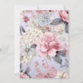 ロマンティックブルーピンク&ホワイトフローラブライダルブランチ 招待状 (裏面)