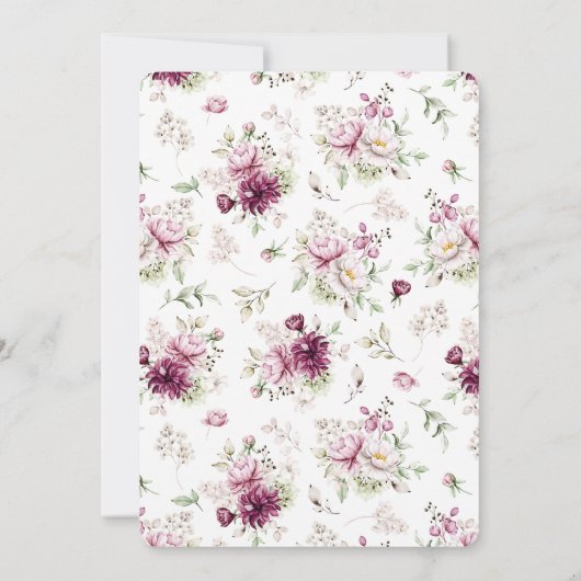 ロマンティックブルーム フラワーピオニー ペンタクル 招待状 (裏面)