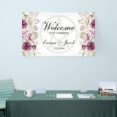 ロマンティックブルーム フローラル ピオニー ペンタクル 横断幕 (トレードショー)