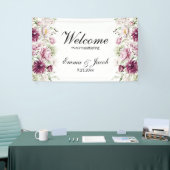 ロマンティックブルーム フローラル ピオニー 横断幕 (トレードショー)