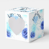 ロマンティックブルーローズ ウェディングファボアボックス | Love You He フェイバーボックス (正面サイド)