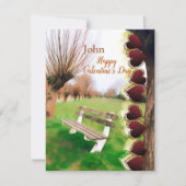 ロマンティックボーイフレンドハートガーデンベンチ (正面)