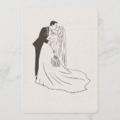 ロマンティックミニマリスト結婚式の事前お知らせ セーブザデート (裏面)