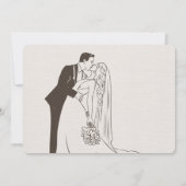 ロマンティックミニマリスト結婚式の事前お知らせ セーブザデート (裏面)