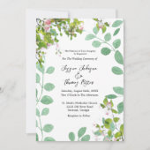 ロマンティックユーカリプトゥスサマー結婚式招待状 招待状 (正面)