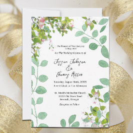 ロマンティックユーカリプトゥスサマー結婚式招待状 招待状