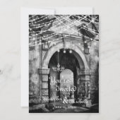 ロマンティックライトゴシックアーチウェイ結婚式招待状 招待状 (正面)