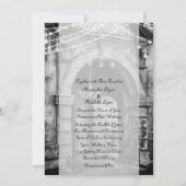 ロマンティックライトゴシックアーチウェイ結婚式招待状 招待状 (裏面)