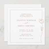 ロマンティックラインバラスクエア結婚式招待状 招待状 (正面/裏面)