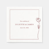 ロマンティックラインバラスクエア スタンダードカクテルナプキン (正面)