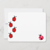 ロマンティックラッドバグブライダルシャワーデスティニー 招待状 (裏面)