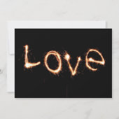 ロマンティックラブスパークラー結婚式招待状 招待状 (裏面)