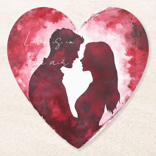 ロマンティックラブハートウェディング ペーパーコースター (正面)