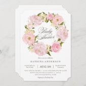 ロマンティックリースベビーシャワー招待状 招待状 (正面/裏面)