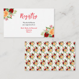 ロマンティックローズフラワーズ ウェディングレジストリ エンクロージャーカード