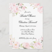 ロマンティック赤面フローラバーダルシャワー招待状 招待状 (正面/裏面)