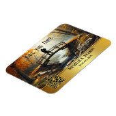 ロマンティック オータム フォレスト セーブ・ザ・デート マグネット (左側)