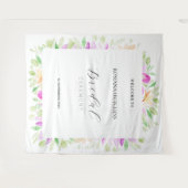 ロマンティック カントリー フラワーズ ウォーターカラー ハンドペイント タペストリー (正面(横))