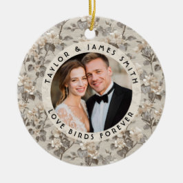 ロマンティック・クチナシのミニマリスト結婚式 セラミックオーナメント
