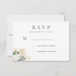 ロマンティック グリッター ローズ ウェディング レスポンス 招待状