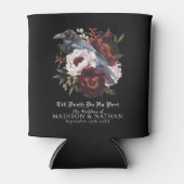 ロマンティック ゴシック ウォーターカラー ラベン フローラル ウェディング 缶クーラー (正面)