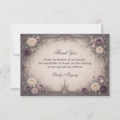 ロマンティック ゴシック フラワー サンキューカード (正面)