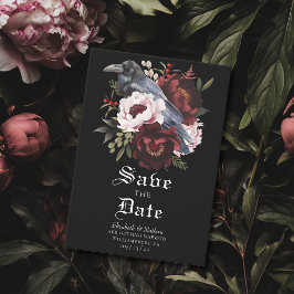 ロマンティック ゴシック 水彩 ラヴェン Save the Date 招待状