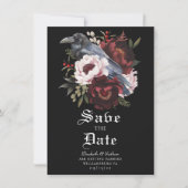 ロマンティック ゴシック 水彩 ラヴェン Save the Date 招待状 (正面)