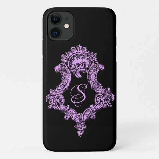 ロマンティック ゴス ピンク モノグラム Case-Mate iPhoneケース (裏面)