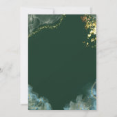 ロマンティック ゴールド グリーン マーブル ファンタジー2 ウェディング 招待状 (裏面)