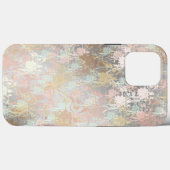 ロマンティック, ゴールド, ティール,, 水彩画, シック, 花柄のTi Case-Mate iPhoneケース (裏面 (横))