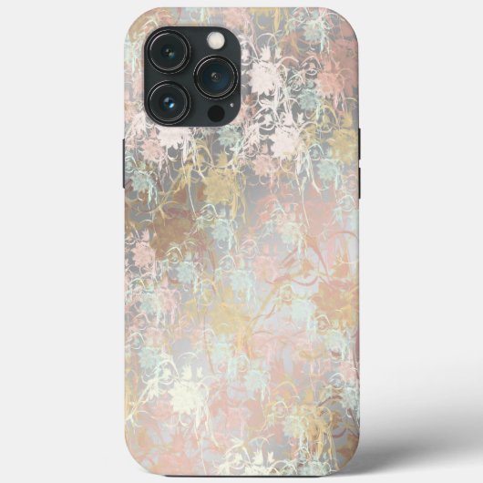 ロマンティック, ゴールド, ティール,, 水彩画, シック, 花柄のTi Case-Mate iPhoneケース (裏面)