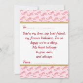 ロマンティック ゴールド ハート ラブ カリグラフィー モノグラム (裏面)