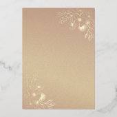 ロマンティック ゴールド バーガンディ ウェディング 箔招待状 (裏面)