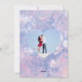 ロマンティック サイエンスフィクション スペース 宇宙飛行士 カップル バレンタイン シーズンカード (裏面)