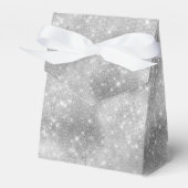 ロマンティック シルバー スパークル ブライダル シャワー フェイバーボックス (正面サイド)