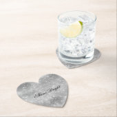 ロマンティック シルバー スパークル ペーパーコースター (インサイチュ)