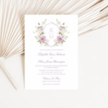 ロマンティック ソフト パステル モノグラム クレスト ウェディング