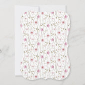 ロマンティック ソフト フローラル ブラッシュ ピンクのウェディング 招待状 (裏面)