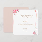 ロマンティック ダスティ ローズ フローラル インビテーション (正面/裏面)