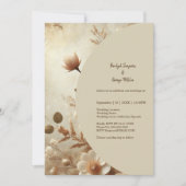 ロマンティック ドリーミー フローラル ウェディング 招待状 (正面)