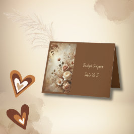 ロマンティック ドリーミー フローラル シングル ゲスト プレース カード