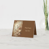 ロマンティック ドリーミー フローラル シングル ゲスト プレース カード (正面)