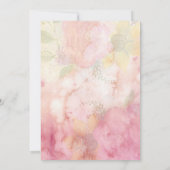 ロマンティック ドリーミー ブルーム ウェディング リハーサル ディナー 招待状 (裏面)