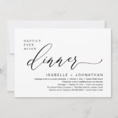 ロマンティック ハッピーエバーアフター ディナー 秘密の結婚パーティ 招待状 (正面)